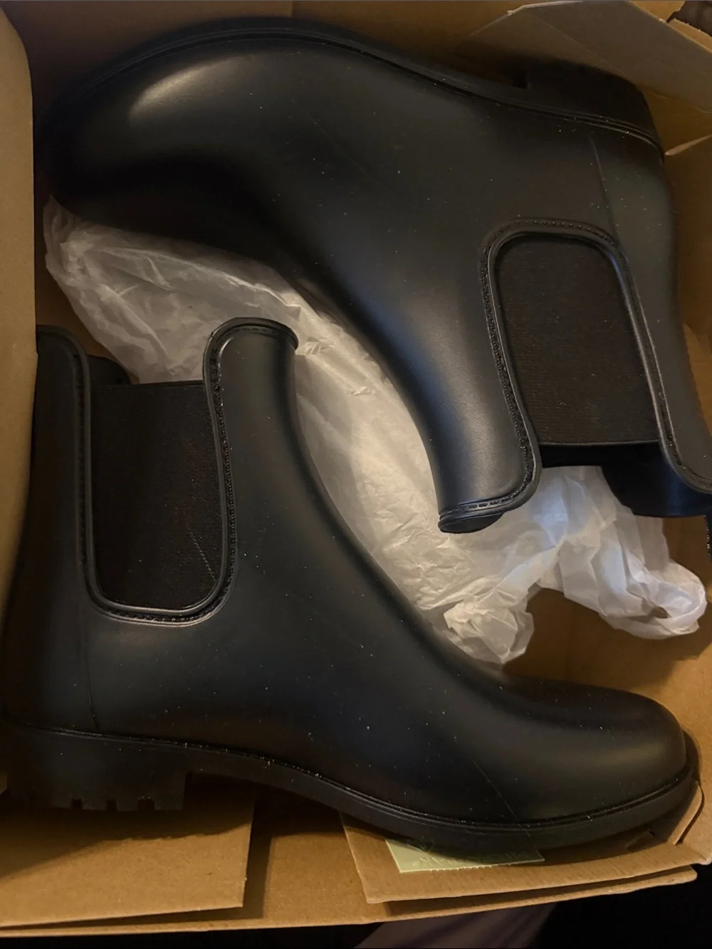 a new day Black Chelsea Rain Boots